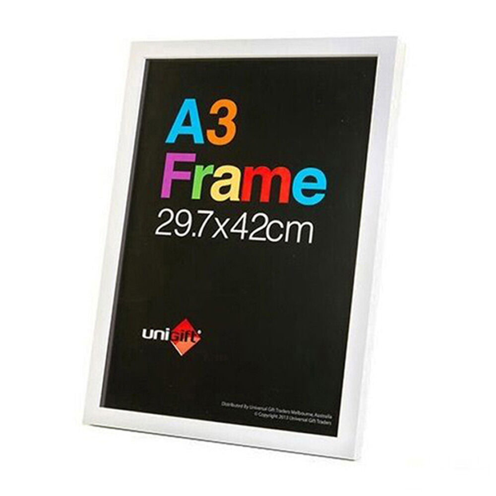 Unigift A3 Wooden/Glass Poster Picture Photo Frame 29.7x42cm White (3 Pack) — image 2