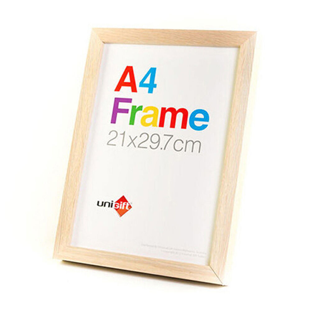 Unigift Wooden/Glass Poster Picture Photo Frame 21x29.7cm Natural (12 Pack) — image 2