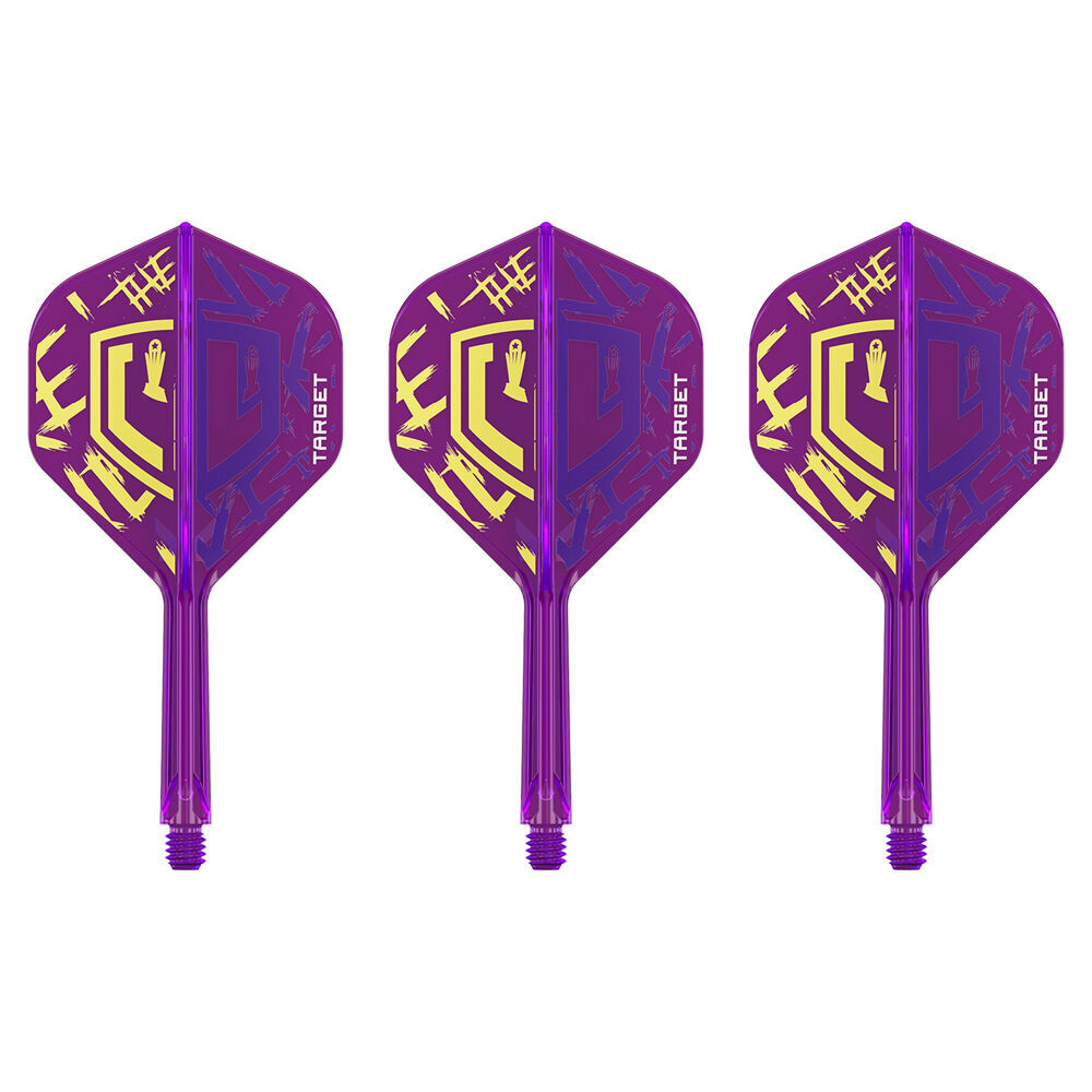 Target 3pc Target Luke Littler World Champ K-Flex No2 Durable Dart Flight Medium Purple (2 Pack) — image 2