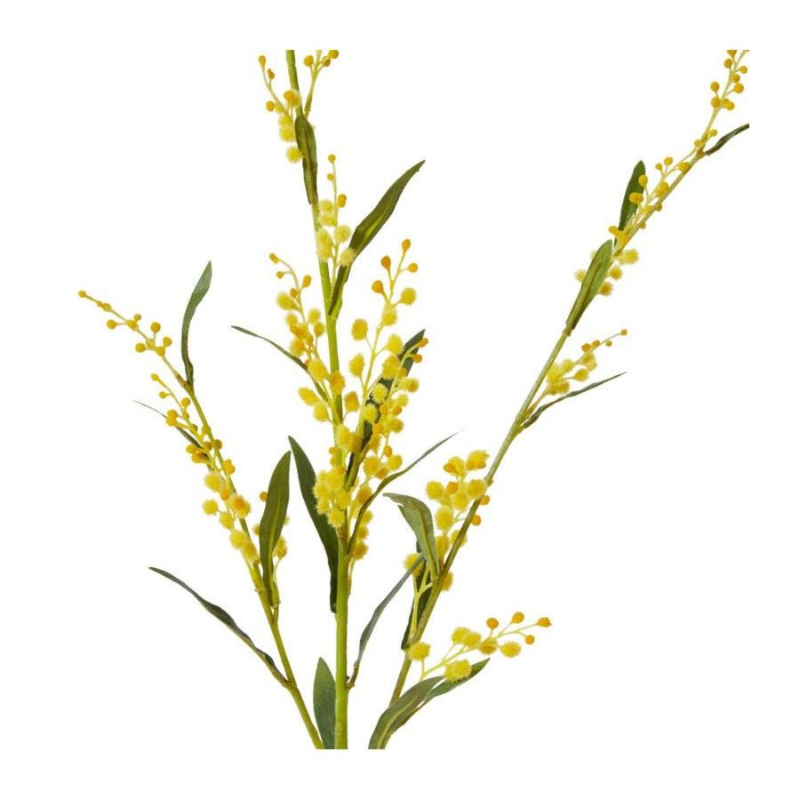 E Style 94cm Wattle Spray Plastic Artificial Faux Flower Decor Yellow (2 Pack) — image 3