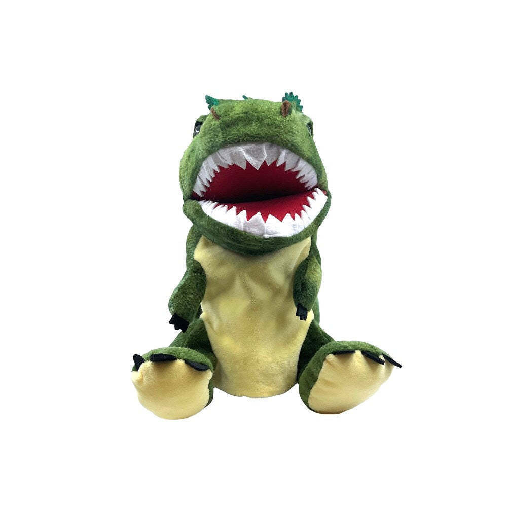 Johnco 29x29cm T-Rex Plush Kids/Child Pretend Play Dino Hand Puppet Green 3+