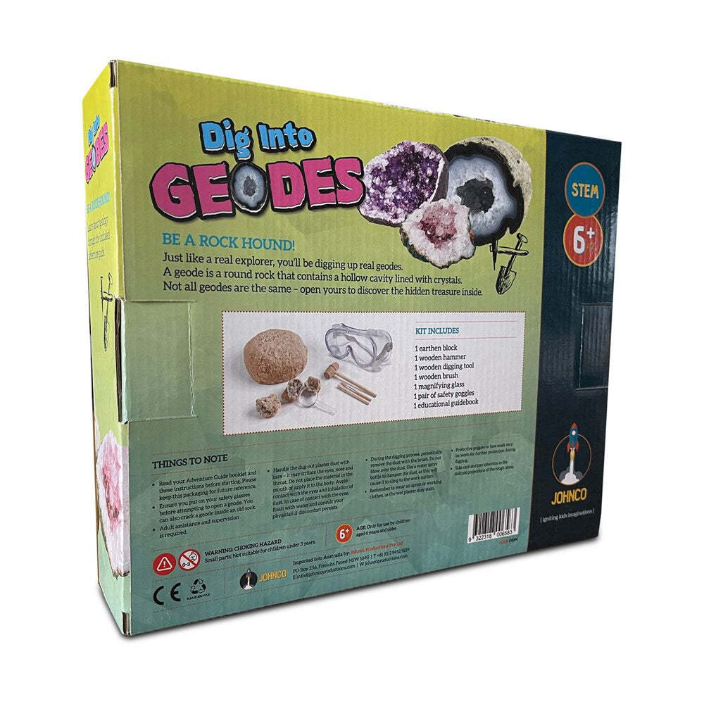 Johnco Dig Into Geodes Educational Kids/Toddler Learning Fun Activity Toy 6y+ — image 2