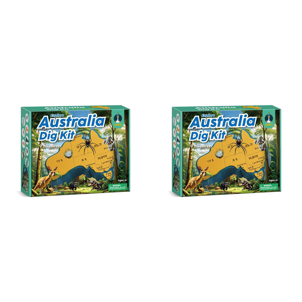 Johnco Dig Kit Explore Australia Educational Toy Kids 6y+ (2 Pack)