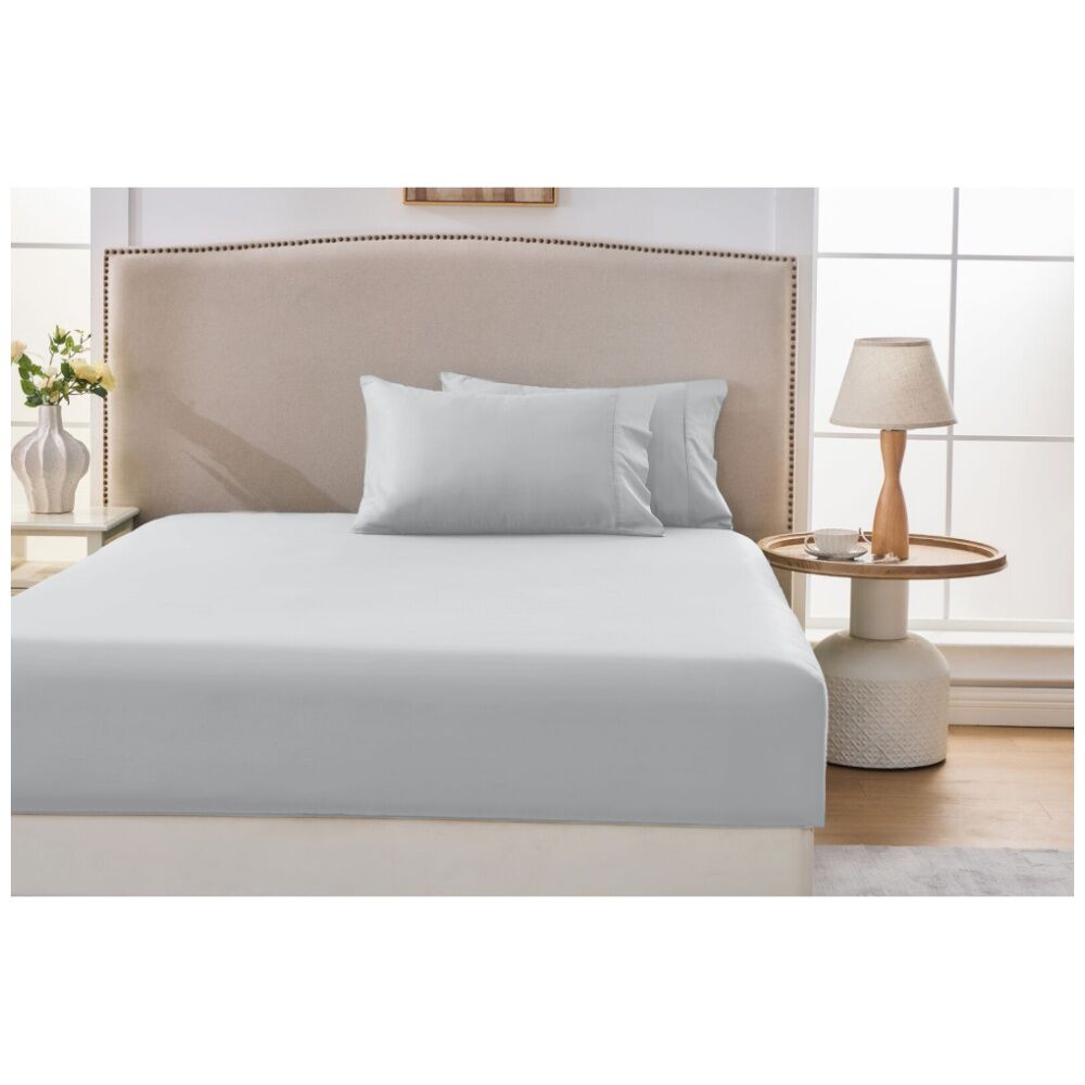 Grosvenor House 500TC Egyptian Cotton Fitted Bed Sheet Only Silver — image 2