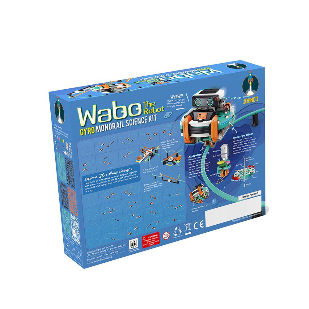 Johnco Wabo The Robot Gyro Monorail Science Kit Kids/Child Building Toy 8y+ — image 2
