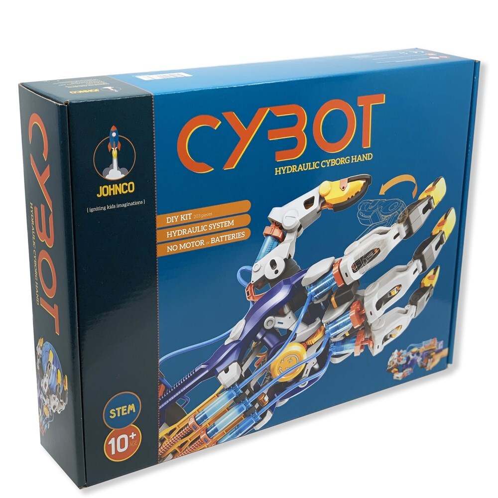 Johnco Cybot Hydraulic Cyborg Hand DIY Kit Wearable Kids Learning Fun Toy 10y+