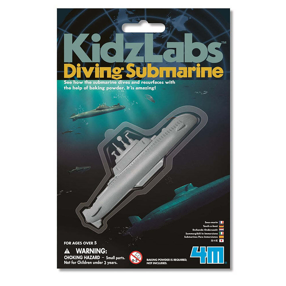 4M KidzLabs Diving Submarine Powered by Baking Soda Kids Learning Fun Toy 5y+