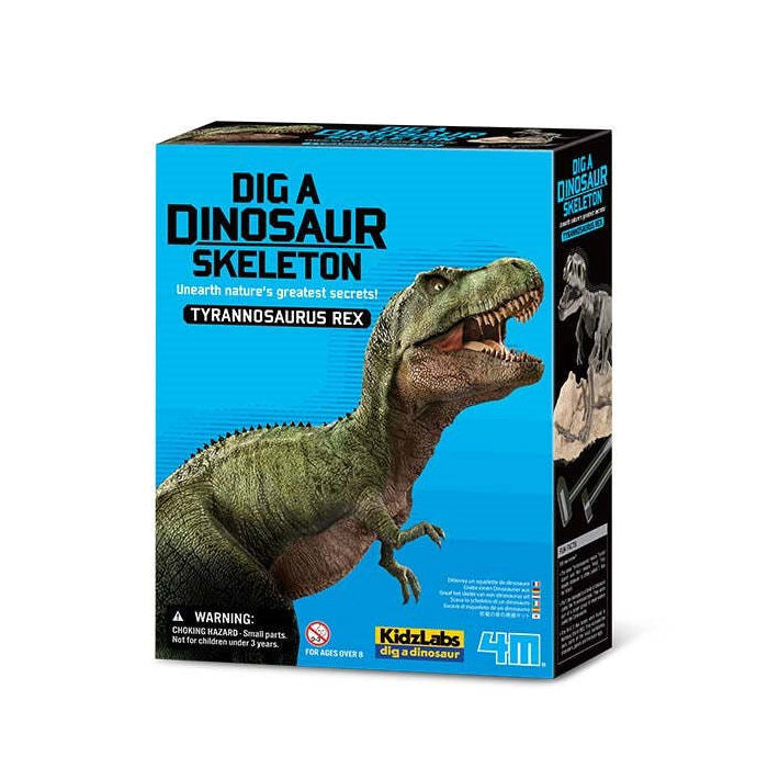 4M KidzLabs Dig a Dinosaur Assemble/Play Skeleton T-Rex Kids Learning Toy 8y+