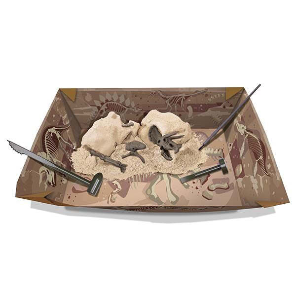 4M KidzLabs Dig a Dinosaur Triceratops Assemble Skeleton Kids Learning Toy 8y+ — image 2