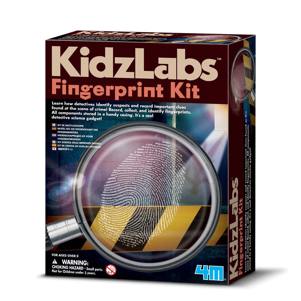 4M KidzLabs Detective Fingerprint Kit Clues Crime Scene Kids Interactive Toy 8y+
