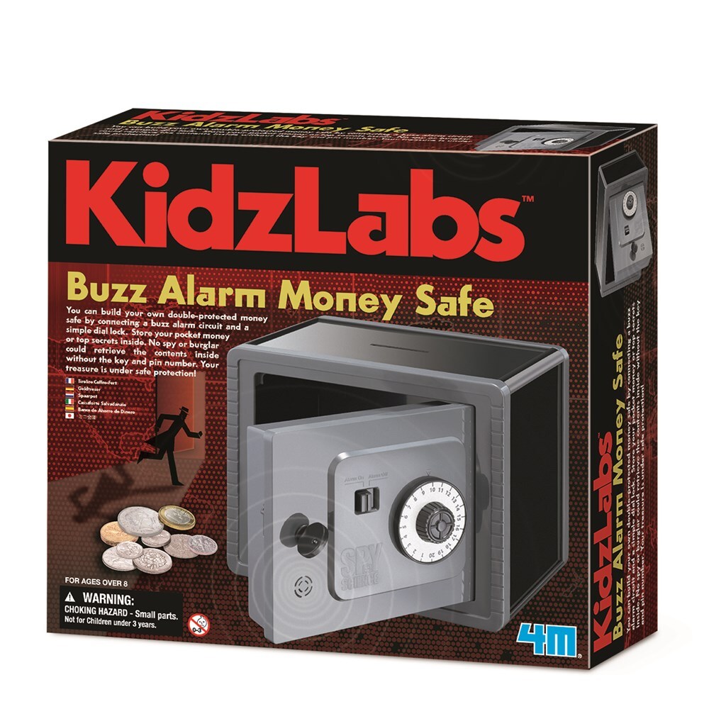 4M KidzLabs Money Safe Kit w/ Buzz Money/Item Dial Lock Alarm Kids Fun Toy 8y+