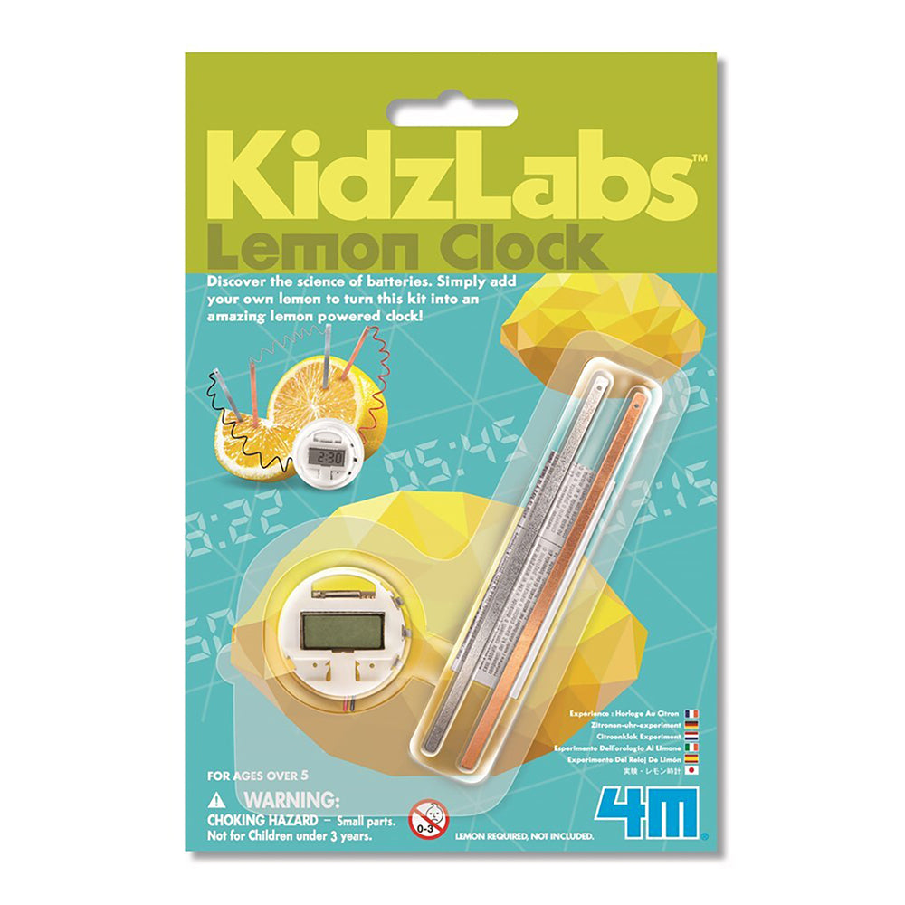 4M KidzLabs Lemon Clock Educational Kids/Children Learning Activity Toy 5y+