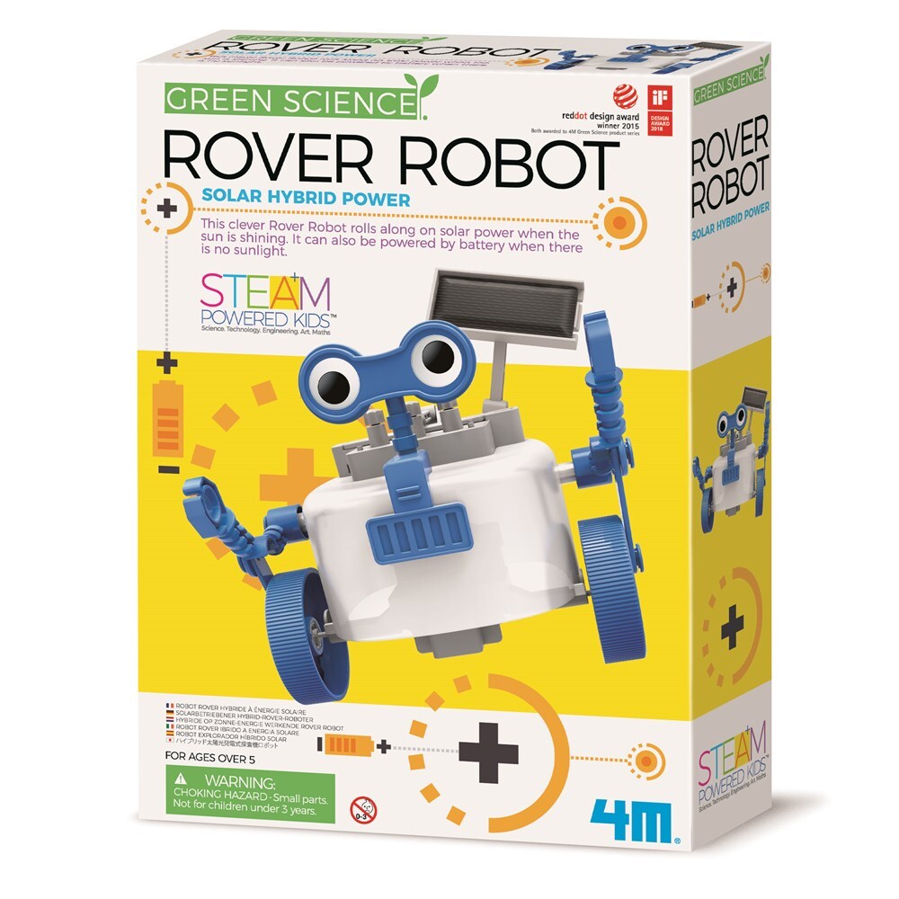 4M Green Science Rover Robot Solar Powered Kids Interactive Learning Toy 5y+