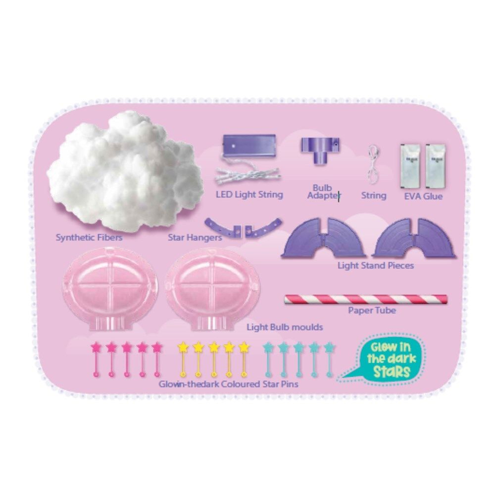 4M KidzMaker Make Your Own Fluffy LED Cloud Light DIY Craft Kit 42cm Kids 5y+ — image 2