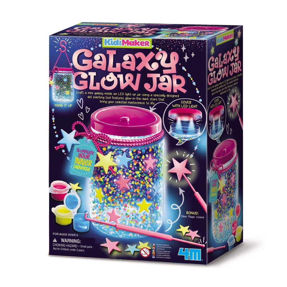 4M KidzMaker Galaxy Glow Jar Creative Play Toy DIY Craft Science Kit Kids 5y+