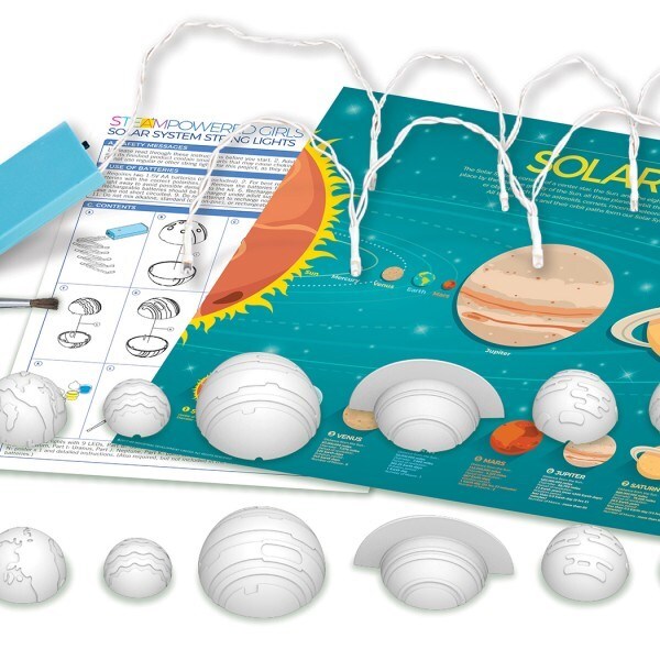4M Steam Powered Girls Solar System String Lights Fun Educational Kids Toy 5y+ — image 2