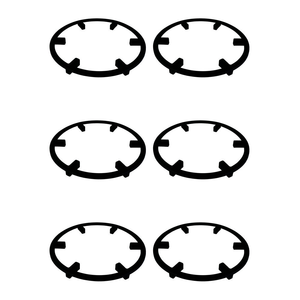 Homeleisure Floor Saver Ring Home/Garden Planter Surface Protector 30cm Black (6 Pack)