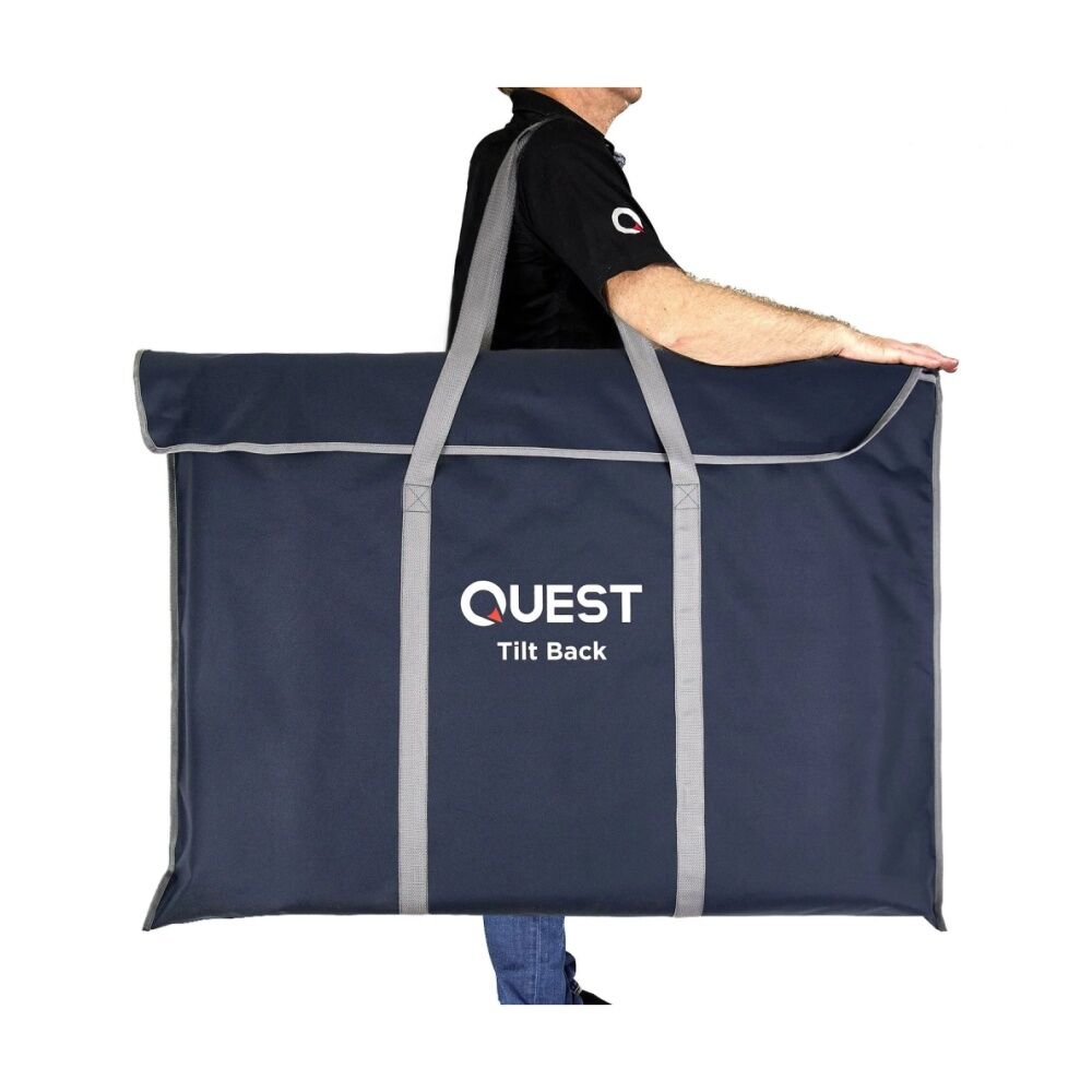 Quest Outdoors 2x0.8m Flat Fold Camping Bed Tilt Back Reclining Head Steel Frame — image 8