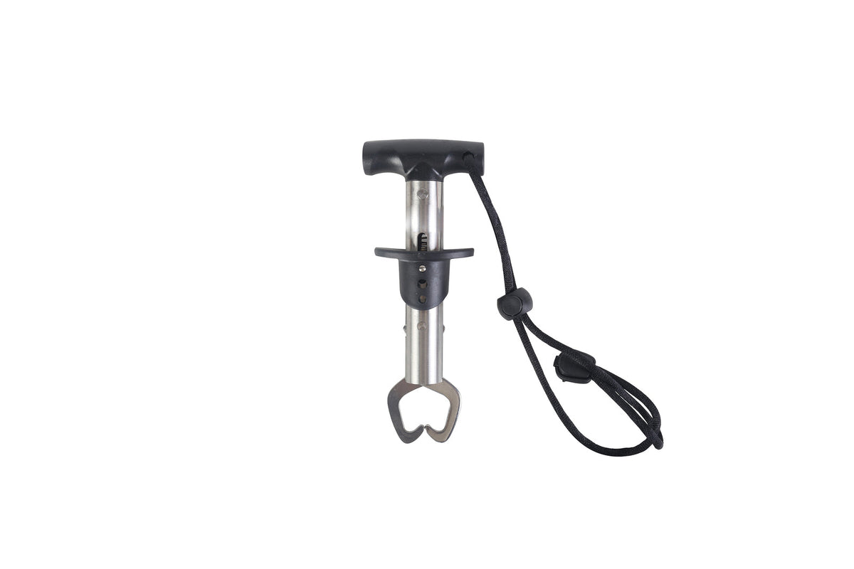 Fishteck Stainless Steel Outdoor Lip Grip Fish Handler/Grabber w Lanyard — 15cm