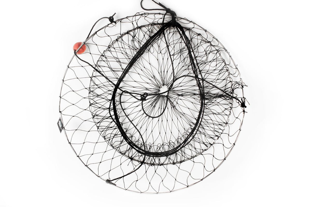 Fishteck All Mesh Round 70cm Crab Net Storage Basket XL Fishing Container Silver — image 2