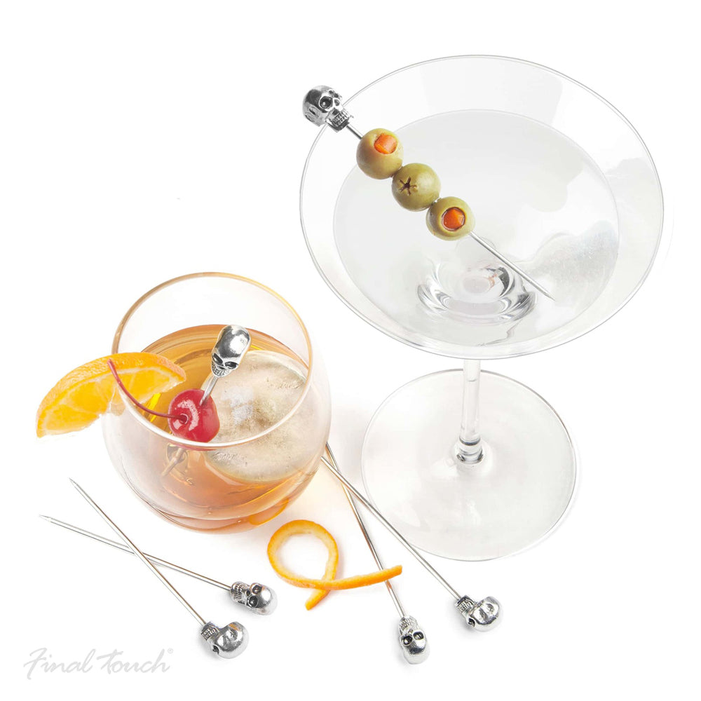 Final Touch Brain Freeze Skull Themed Skewer Picks Home Kitchen Serveware (6 Pieces) — image 2