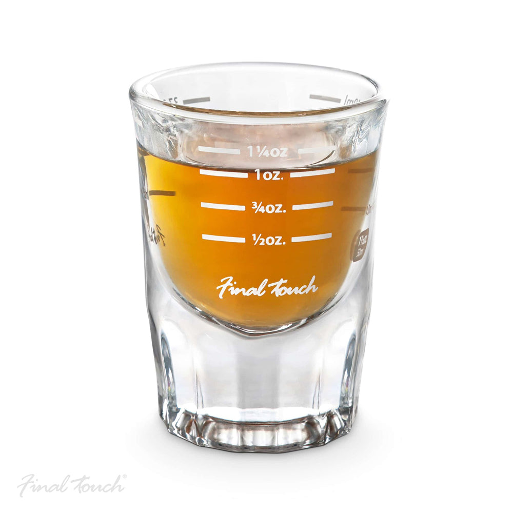 Final Touch Measuring Shot Glass Home Kitchen Barware 2 Oz./60ml Count (2 Pack) — image 5