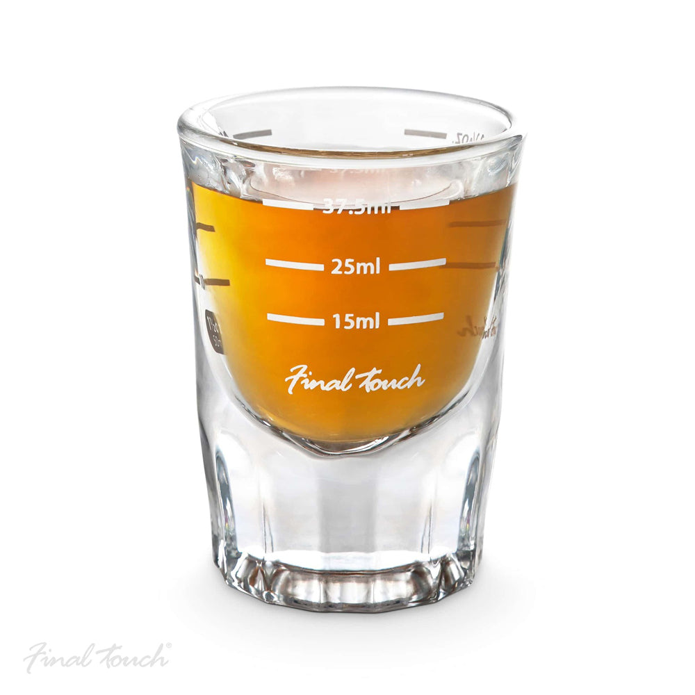 Final Touch Measuring Shot Glass Home Kitchen Barware 2 Oz./60ml Count (2 Pack) — image 4