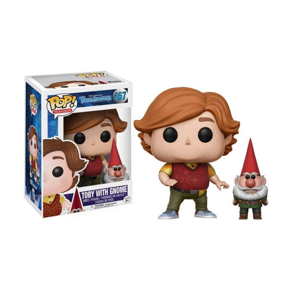 Pop! 10cm Funko Vinyl Figurine Trollhunters Toby with Gnome #467 Collectable Toy
