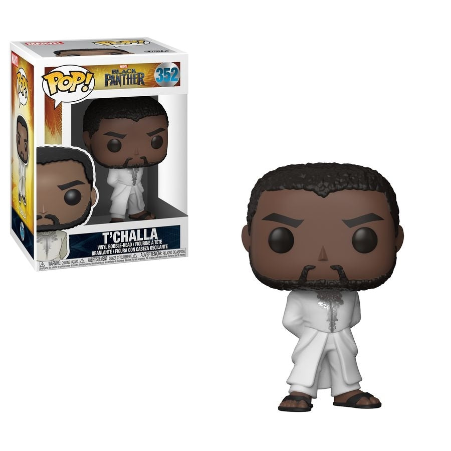 Pop! Funko 10cm Black Panther T'Challa White Robe Collectable Vinyl Figurine 3y+