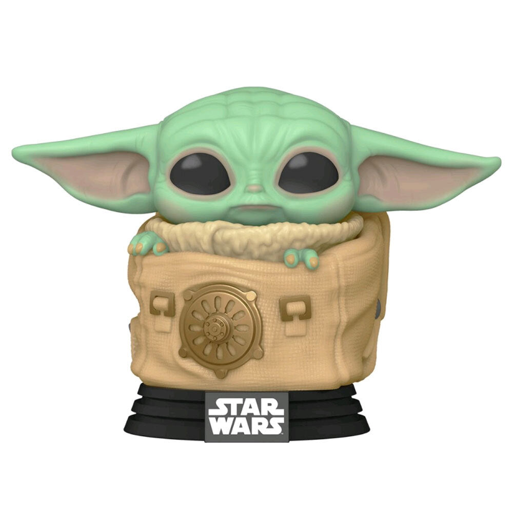 Pop! 10cm Vinyl Figure Star Wars Mandalorian The Child in Rucksack Collectables