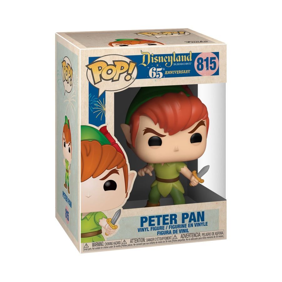 Pop! Funko 10cm Disneyland 65th Anniversary Peter Pan #815 Vinyl Figurine Toy — image 2