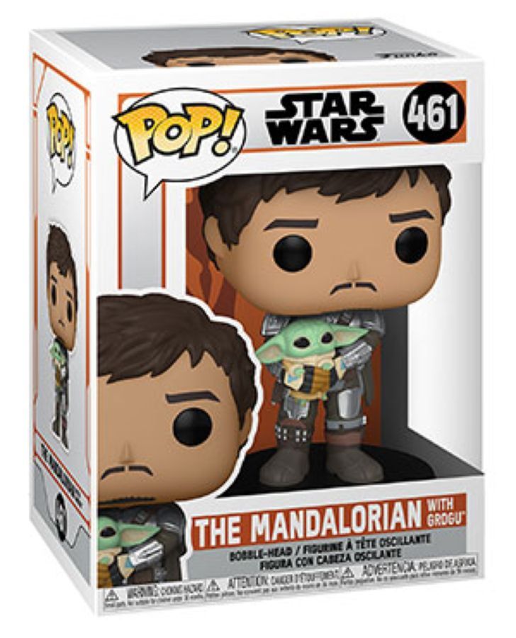 Pop! Pop Vinyl Figurine Star Wars The Mandalorian Mandalorian With Grogu 10cm Figure — image 2