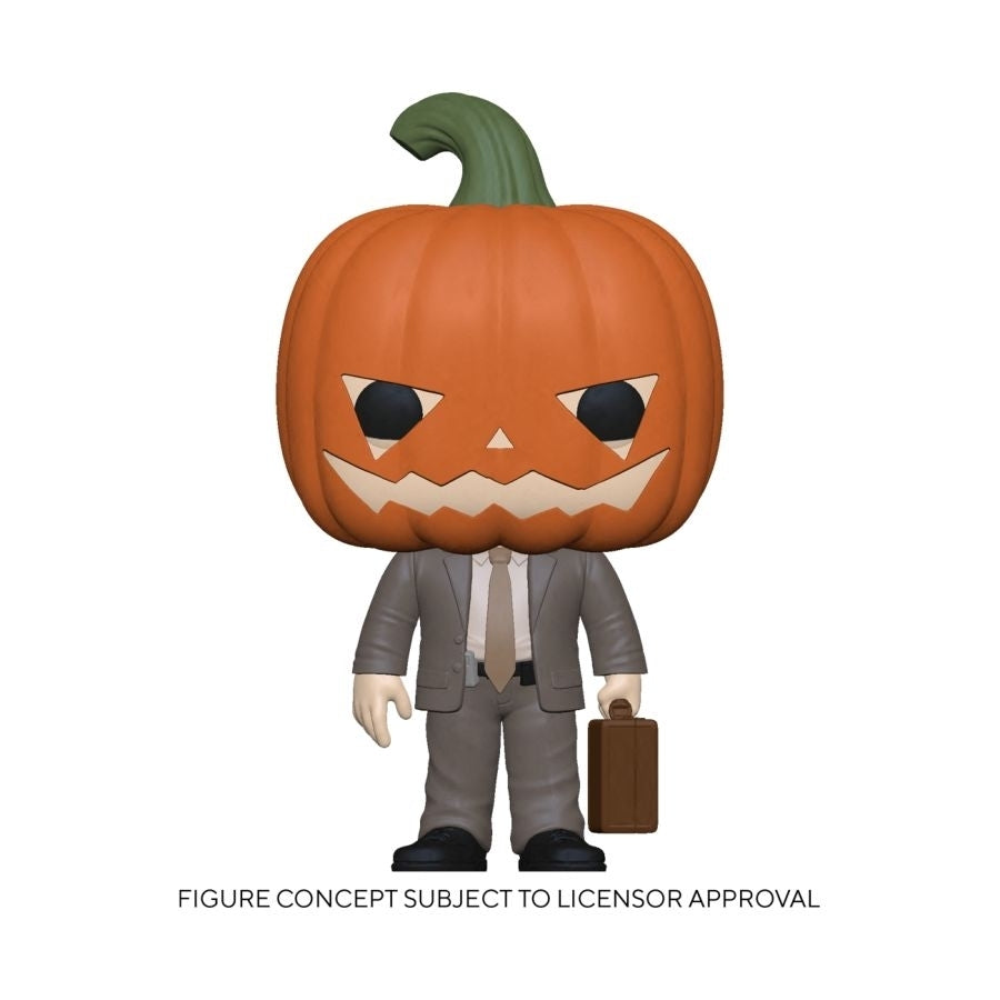 Pop! 10cm Funko Vinyl Figurine The Office Dwight w/Pumpkinhead Collectable Toy