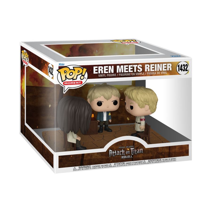 Funko Attack On Titan Eren Meets Reiner Pop Moment Figure Toy Vinyl Collectible — image 2