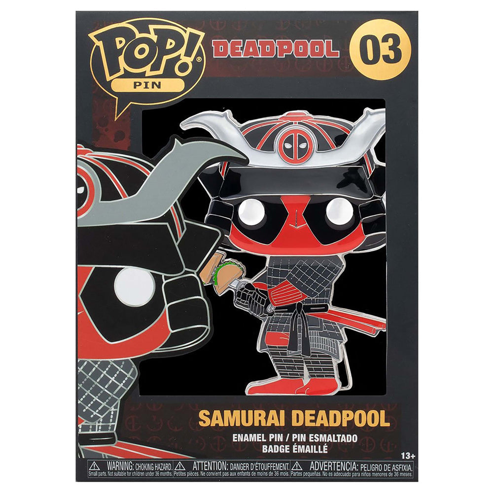 Pop! Deadpool #03 Taco Samurai 10cm Pop! Enamel Pin/Badge w/ Stand Collectible 13y+ — image 2