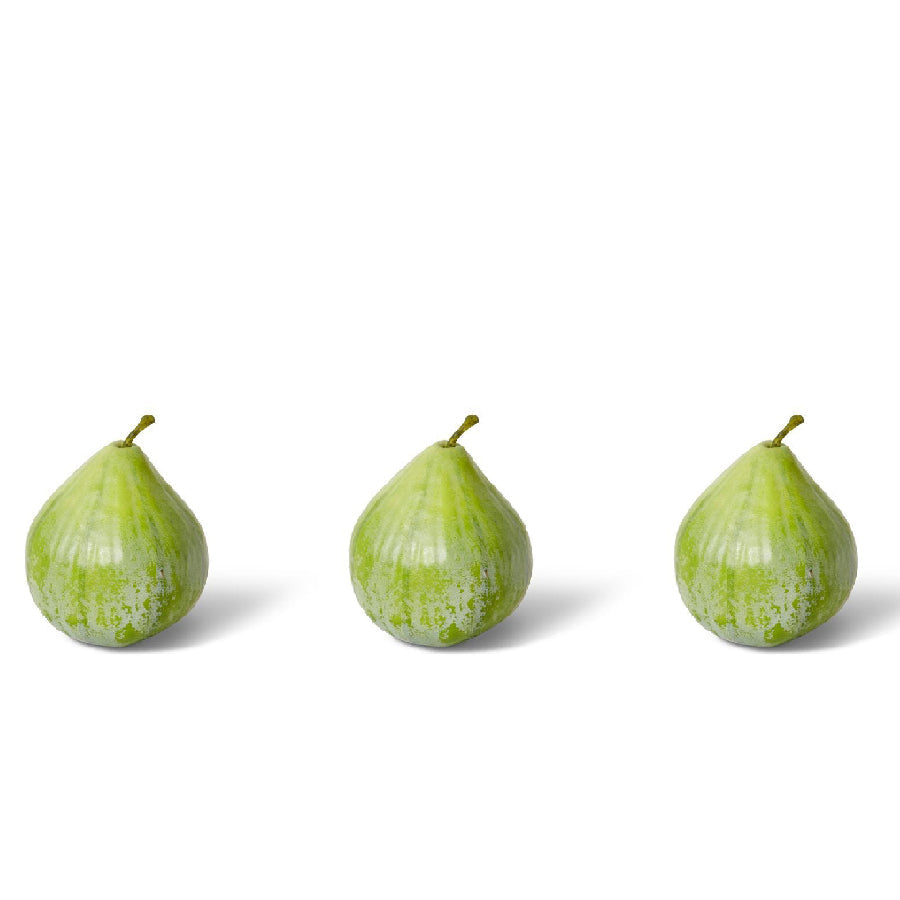 E Style 7cm Plastic Fig Fruit Ornament Tabletop Home Decor Display Assort (3 Pack)