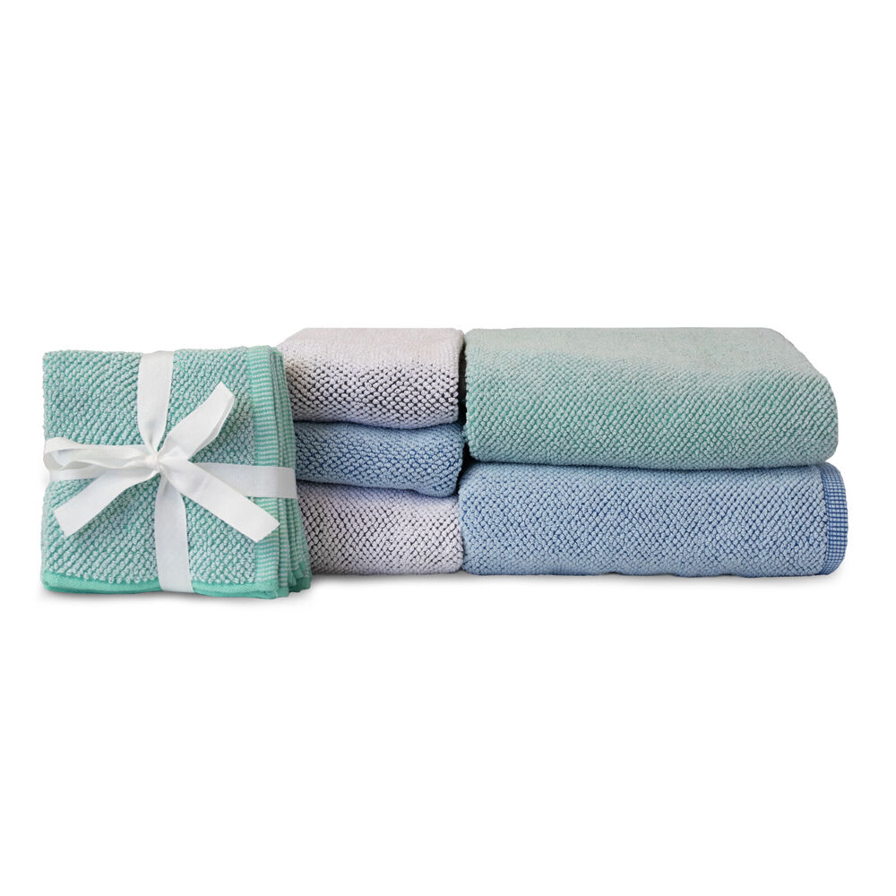 Tommy Bahama Washed Pebble Bathroom Face Washer Drying Towel White/Graphite (8 Pieces) — image 3