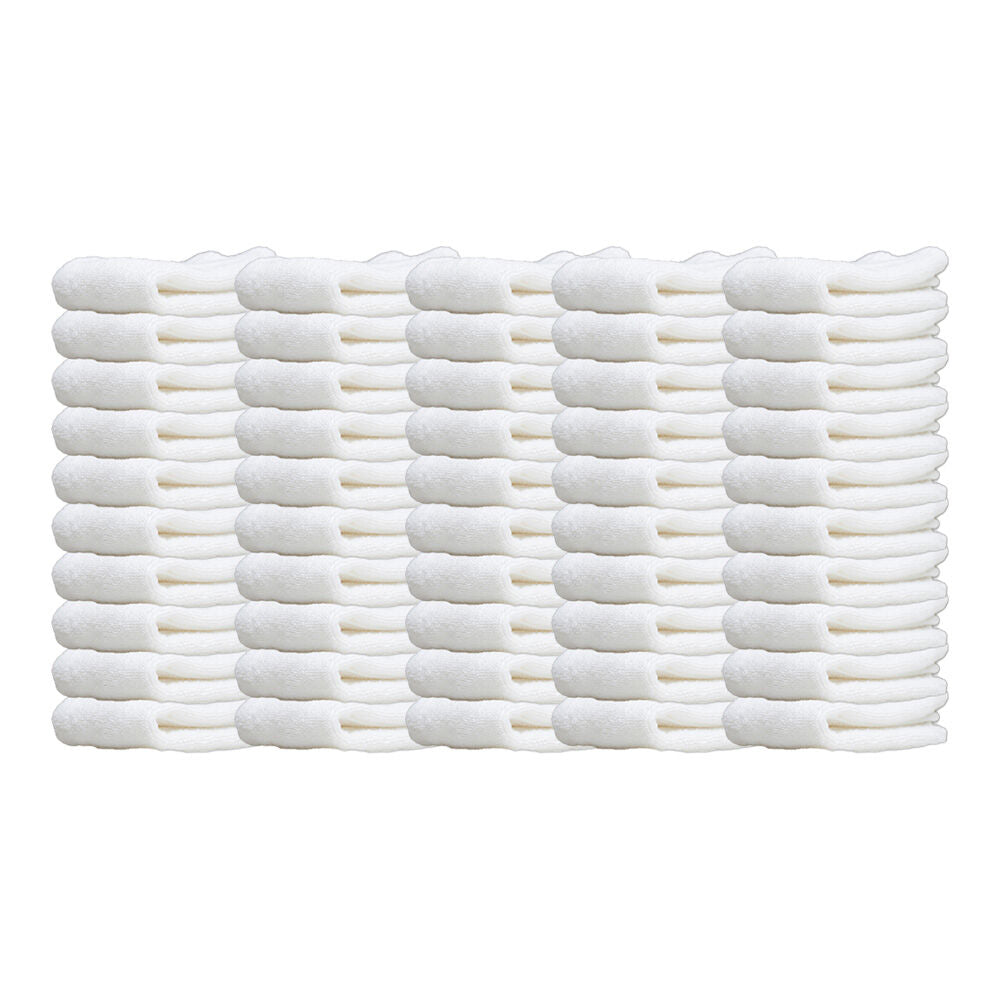 Jason Commercial White J-Dry Luxe Face Washer Bathroom Towel/Cloth 33x33cm (50 Pack)