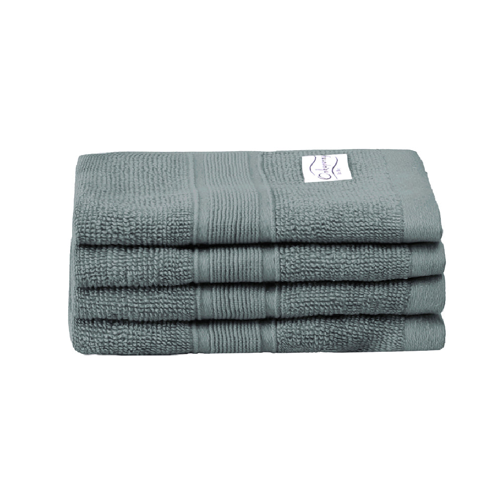 Onkaparinga Ultimate Alanya Cotton Face Washer/Towel 550Gsm Highly Breathable Slate (4 Pack) — image 3
