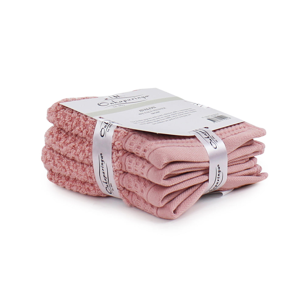 Onkaparinga 30x30cm Cotton Avalon Face Washers Set 550GSM Dusty Primrose (4 Pieces) — image 2