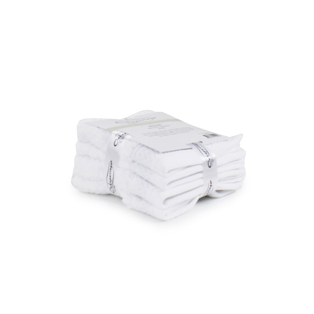 Onkaparinga 30x30cm Cotton Avalon Bathroom Face Washers Set 550GSM White (4 Pieces) — image 2