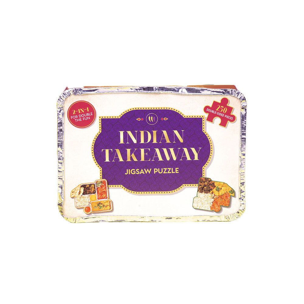 Fizz Creations Indian Takeaway Jigsaw Puzzle Game 21x16cm Double-Sided (250 Pieces)