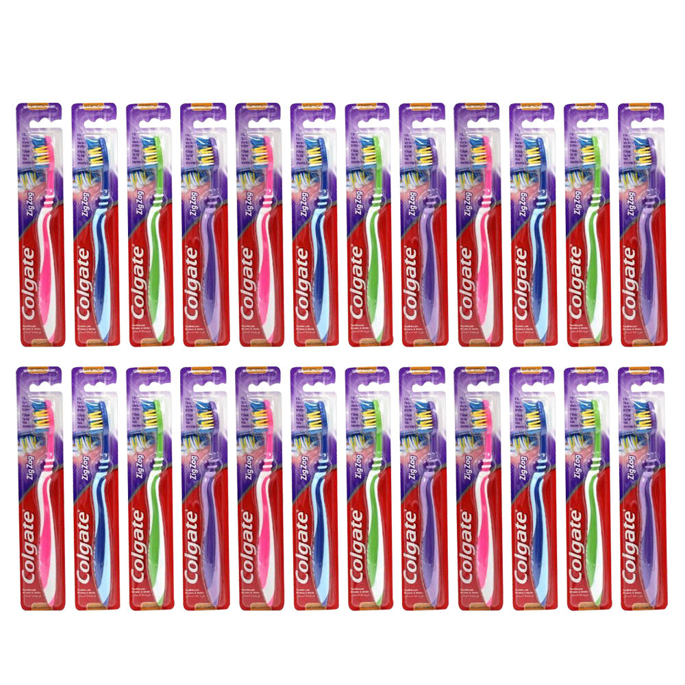 Colgate ZigZag Soft Toothbrush Assorted Dental Oral Teeth Cleaning Care (24 Pack)