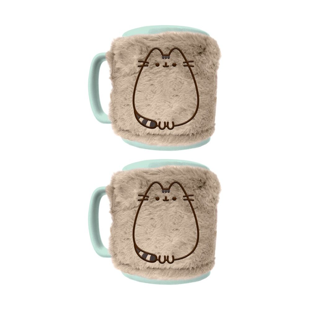 Pusheen Cozy Fuzzy Ceramic Hot & Cold Drinking Mug Multicolour (2 Pack)