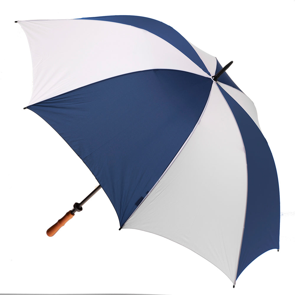 Clifton Albatross Golf 132cm Manual Windproof Umbrella Wood Handle Navy/White