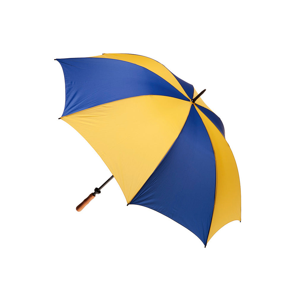 Clifton Albatross Golf 132cm Manual Windproof Umbrella Wood Handle Royal/Yellow