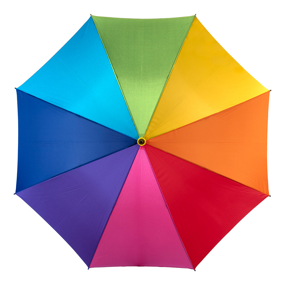 Clifton 129cm Windproof Traditional Golf Umbrella UPF50+ UV Pride Range Rainbow