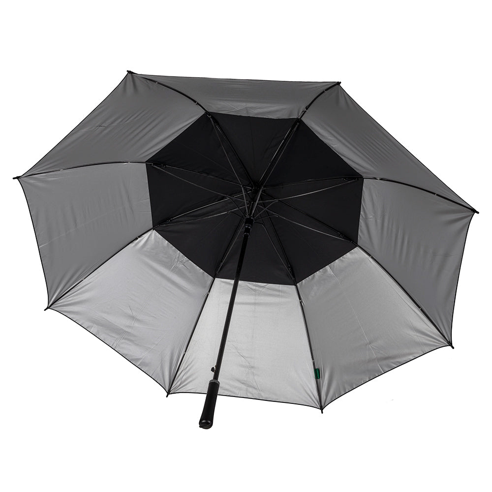Clifton Golf Auto Open Ultimate Vented Windproof Umbrella UPF50+ UV Silver/Black — image 4
