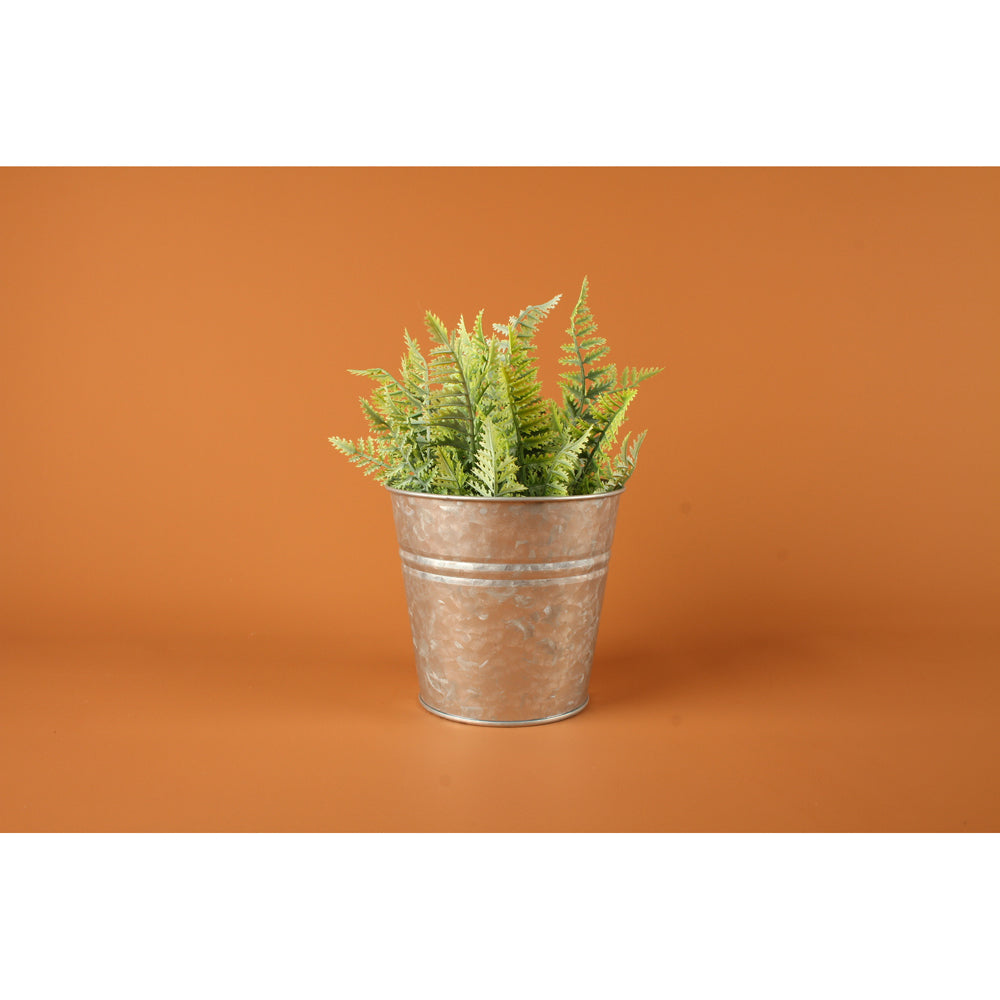 Yard Master Loke 16x15cm Antiqued Plant/Flower Pot Home/Garden Decor Silver — image 3