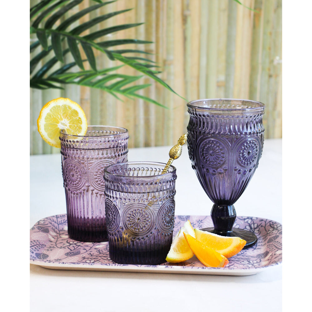 LVD Tall Glass 12.5cm Tumbler Water/Juice Cocktail Drinking Cup Glassware Lilac — image 2
